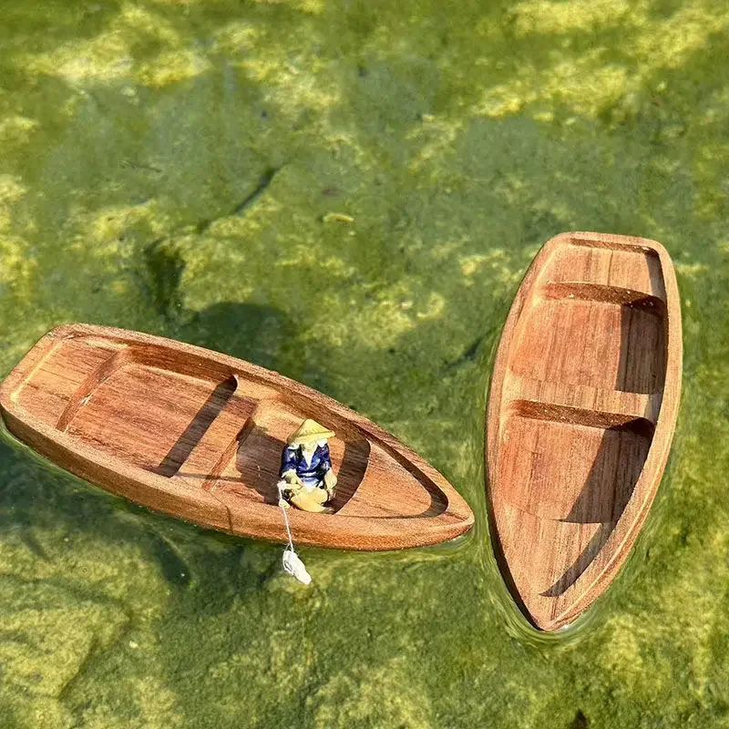 Fishing Boat Oar - اليدوية قارب خشبي صغير عائم قارب