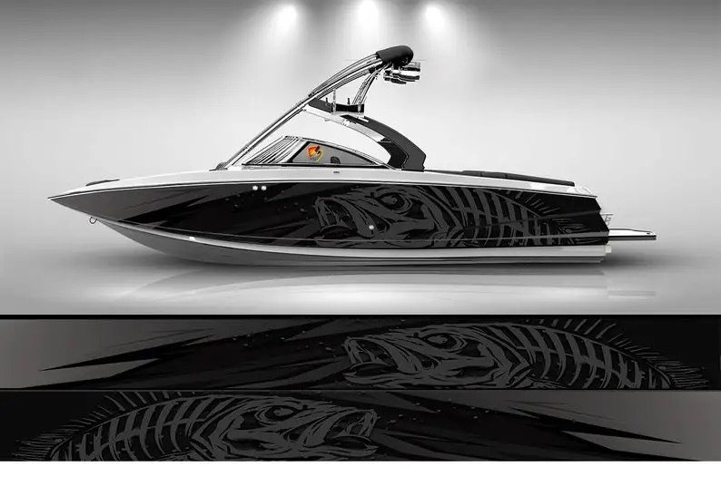 التفاف قارب الفينيل ، رسم سمك  - مراجعة Fishing Boat Trailer وسعره